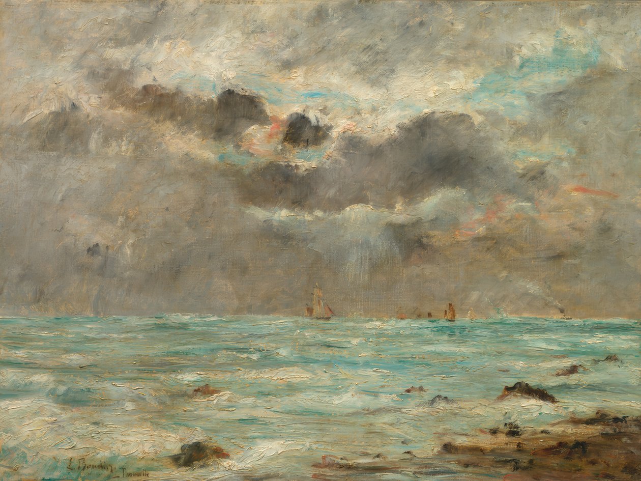 Eugène Boudin / "La costa di Trouville", 1865-1900 ca. da Eugène Boudin