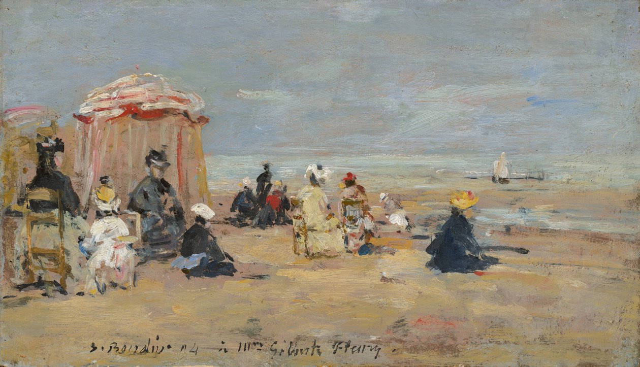Sulla spiaggia da Eugène Boudin