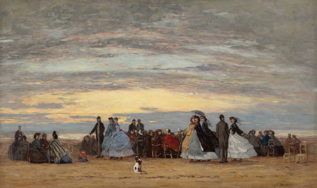 La spiaggia di Villerville da Eugène Boudin