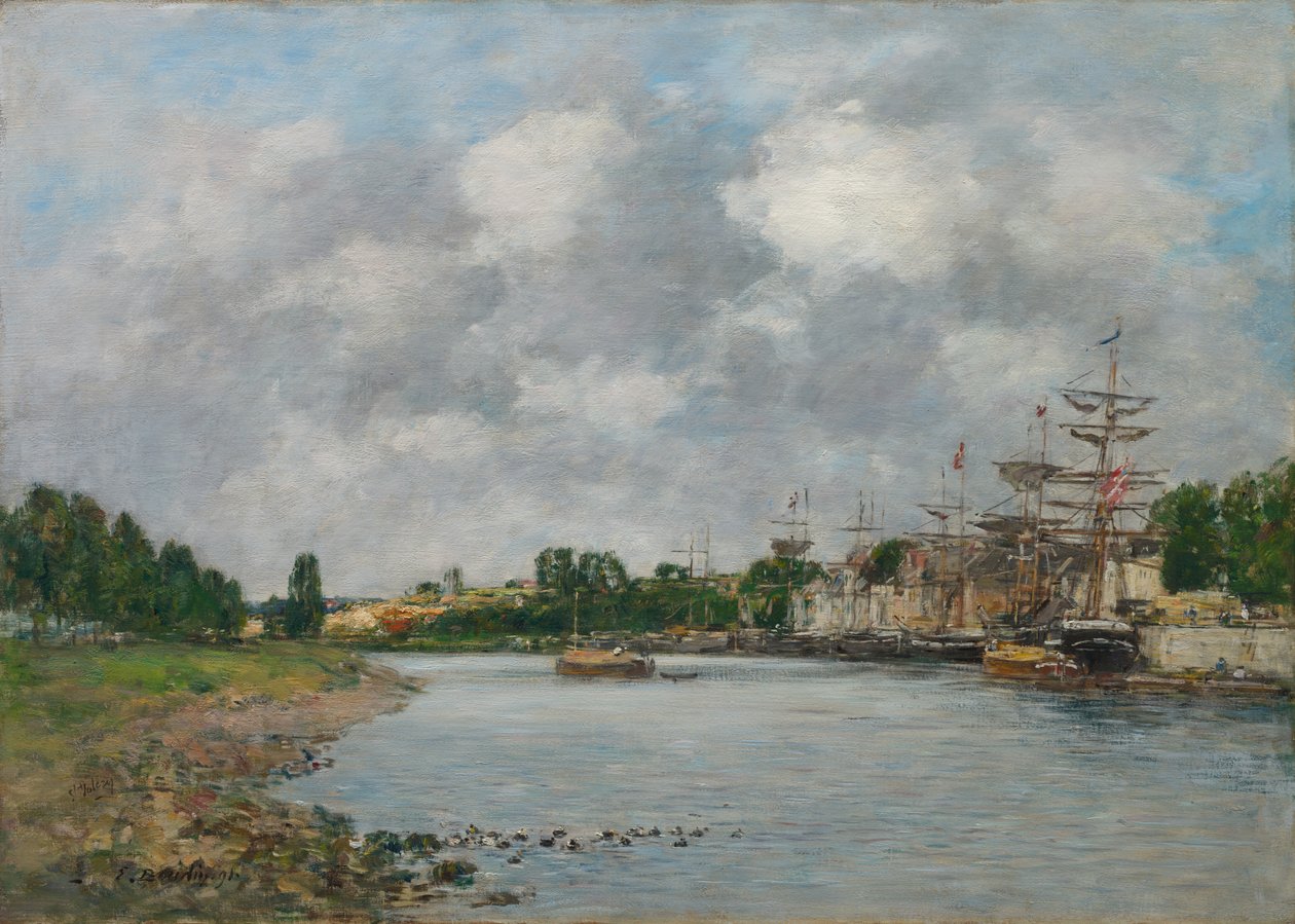 Vista del porto di Saint-Valéry-sur-Somme da Eugène Boudin