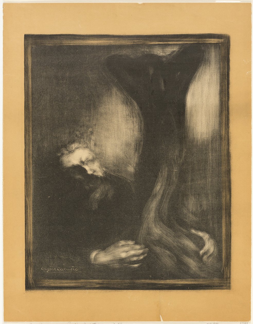 Rodin che Scolpisce da Eugène Carrière