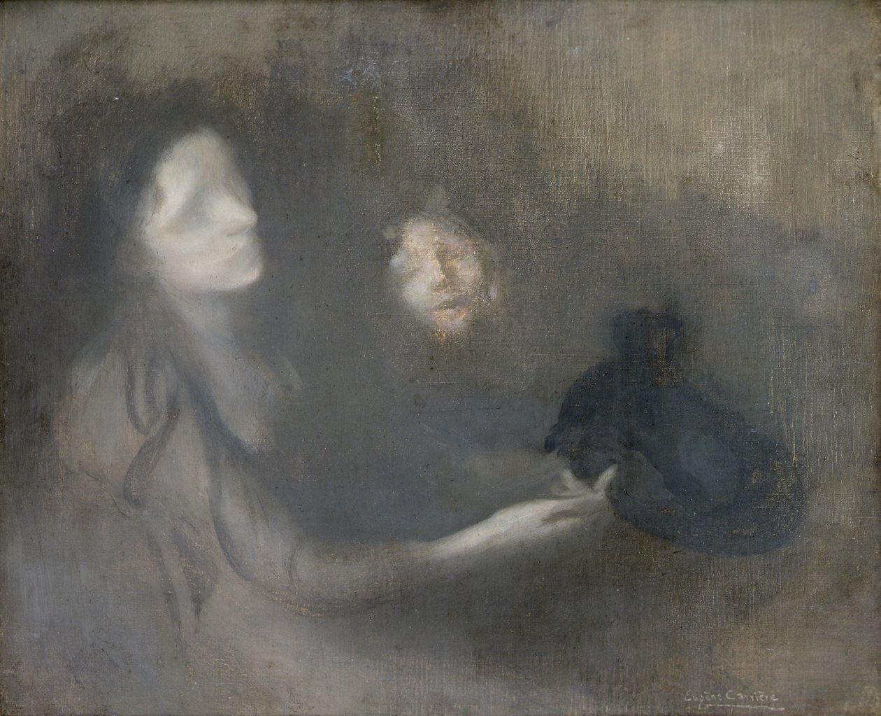 Donna con cappello da Eugène Carrière