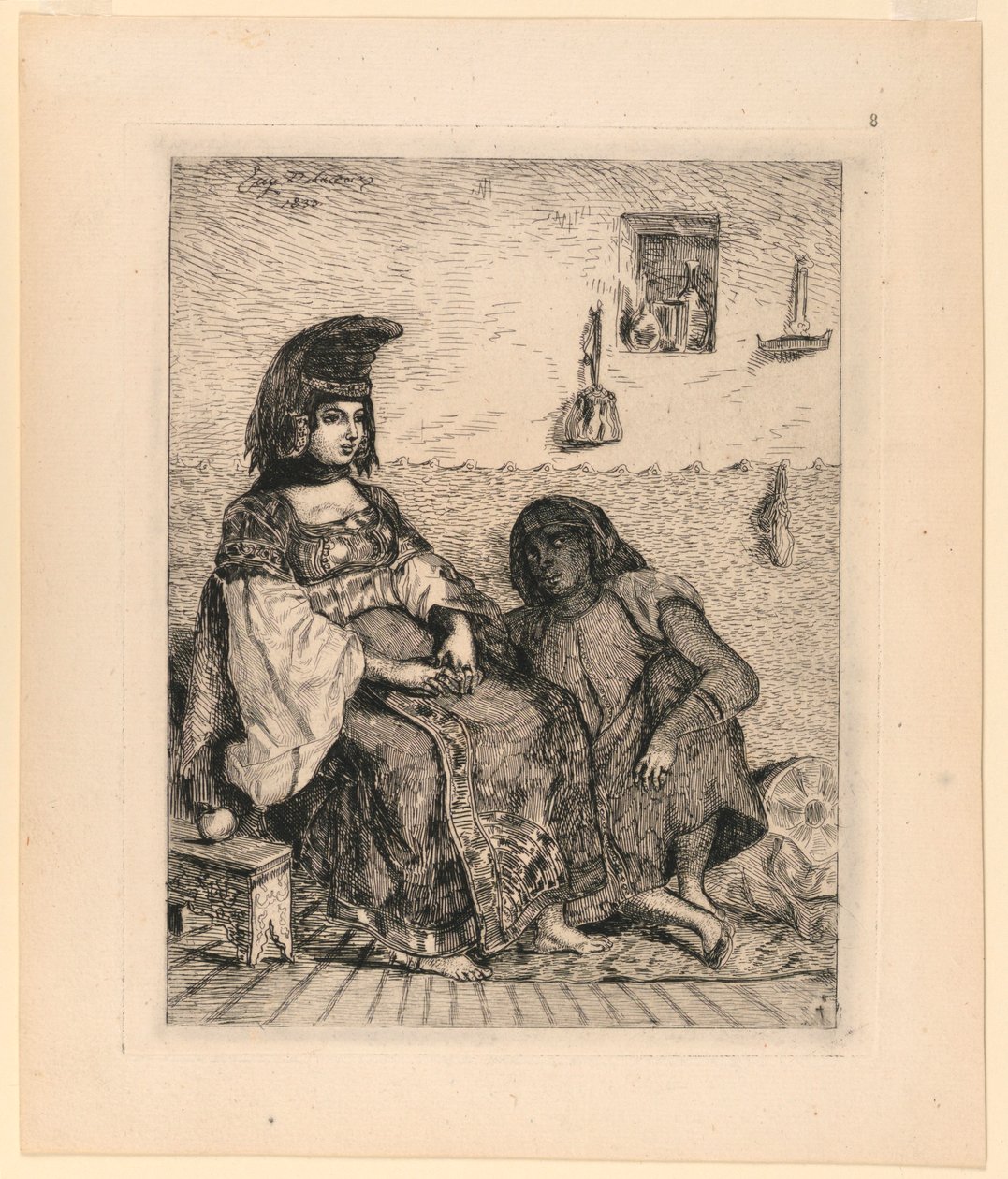 Una donna ebrea di Algeri da Eugène Delacroix