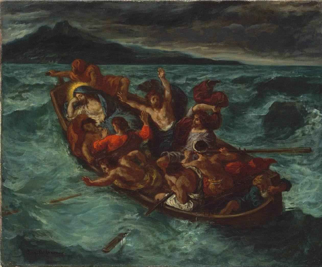 Cristo addormentato durante la tempesta da Eugène Delacroix