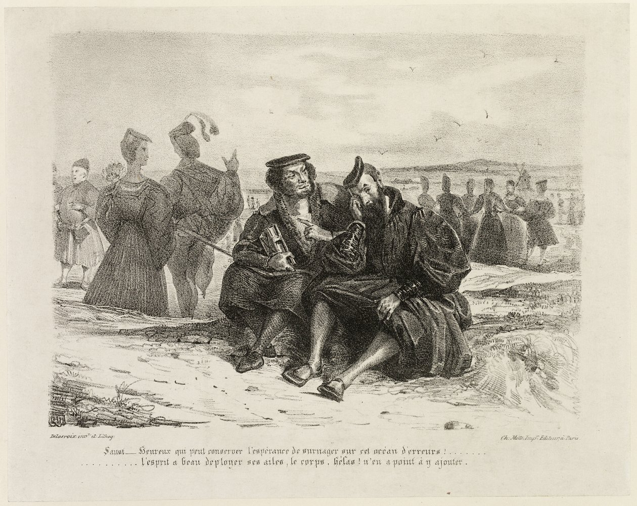 Faust e Wagner da Eugène Delacroix
