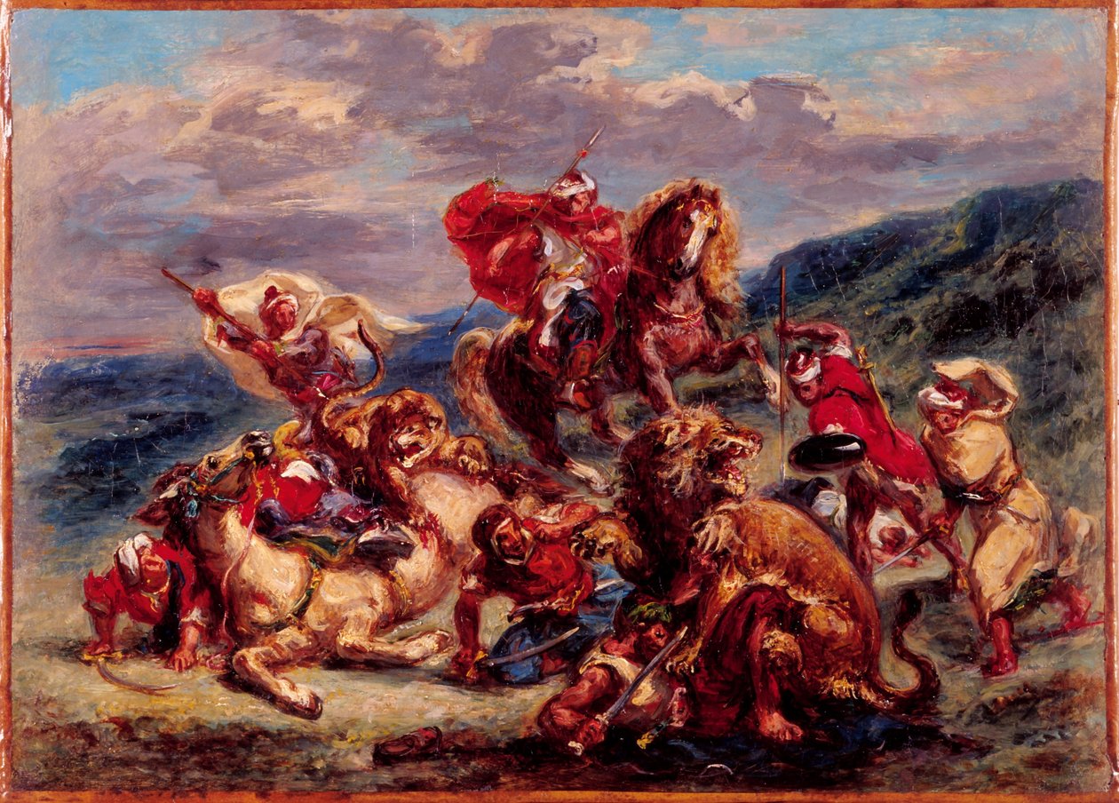 Francese: Chasse au lion da Eugène Delacroix