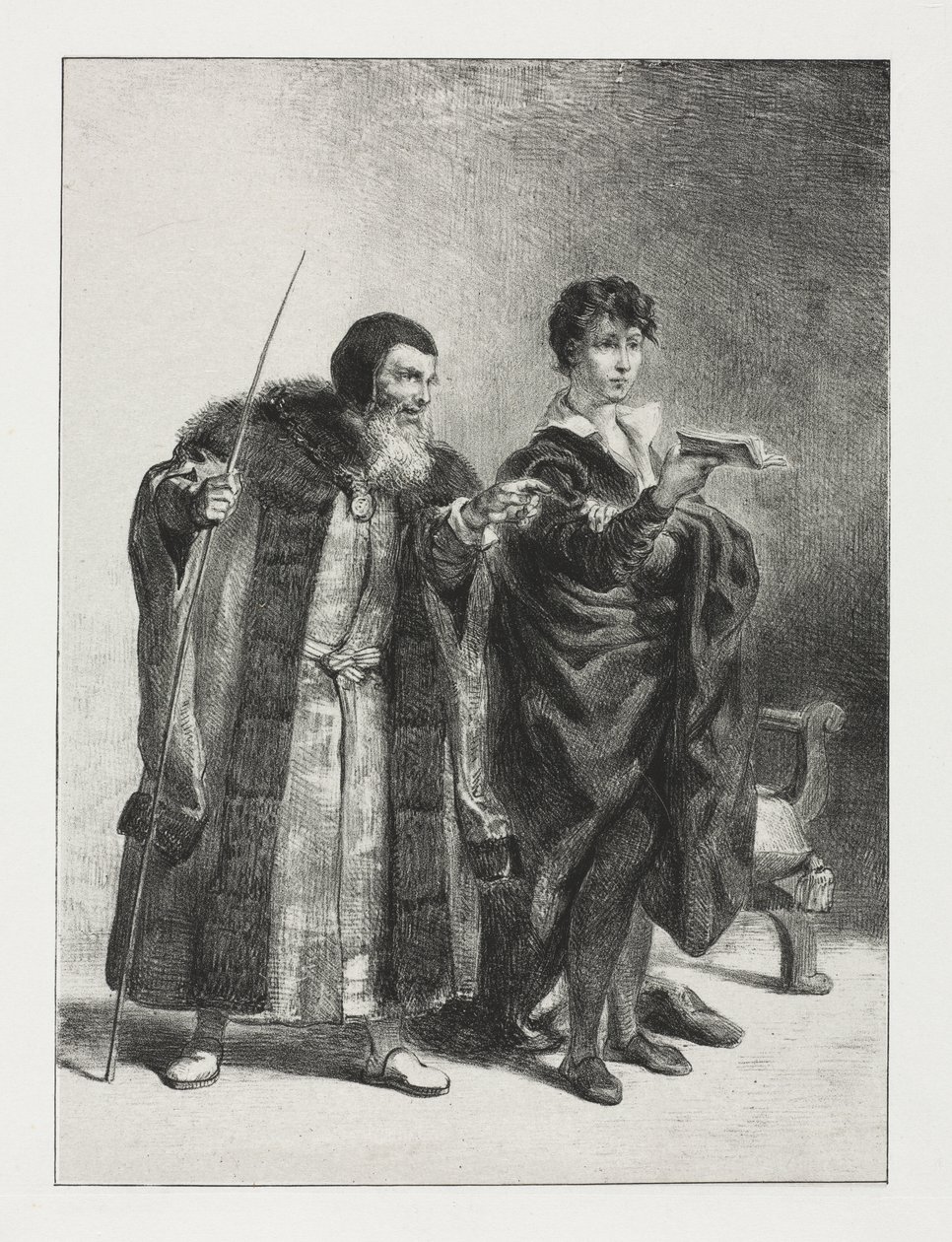 Amleto: Polonio e Amleto da Eugène Delacroix