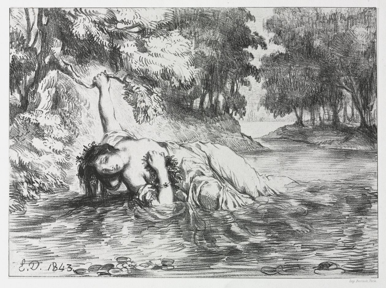 Amleto: La morte di Ofelia da Eugène Delacroix