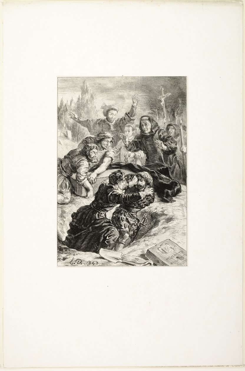 Amleto e Laerte nella tomba di Ofelia da Eugène Delacroix
