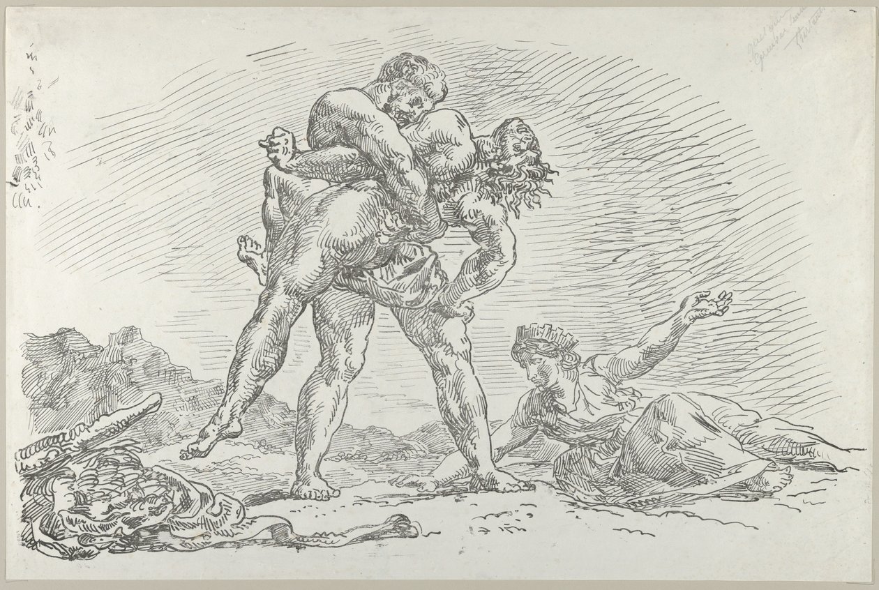Ercole e Anteo, 1852 da Eugène Delacroix