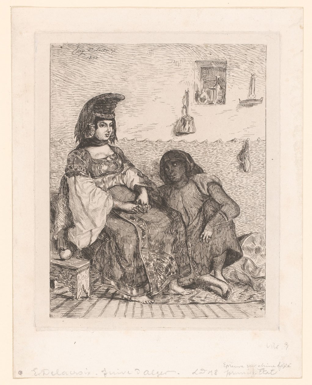 Donna ebrea di Algeri da Eugène Delacroix