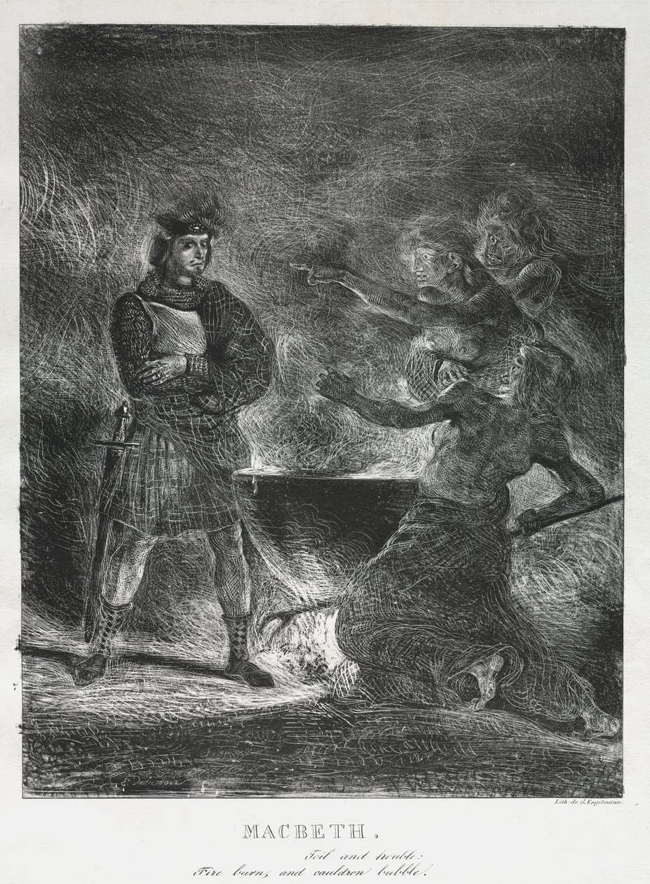 Macbeth che Consulta le Streghe da Eugène Delacroix