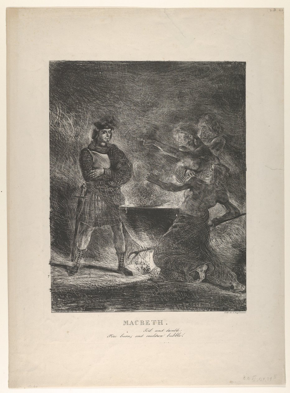Macbeth che Consulta le Streghe da Eugène Delacroix
