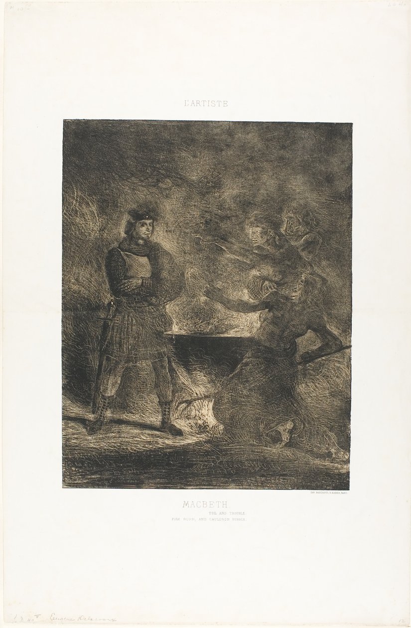 Macbeth e le streghe da Eugène Delacroix