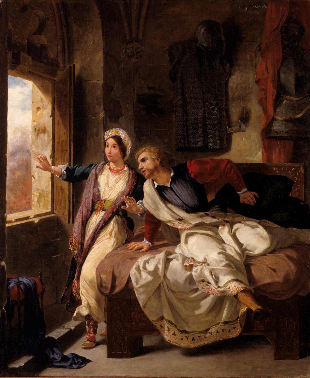 Rebecca e Ivanhoe ferito da Ferdinand Victor Eugene Delacroix