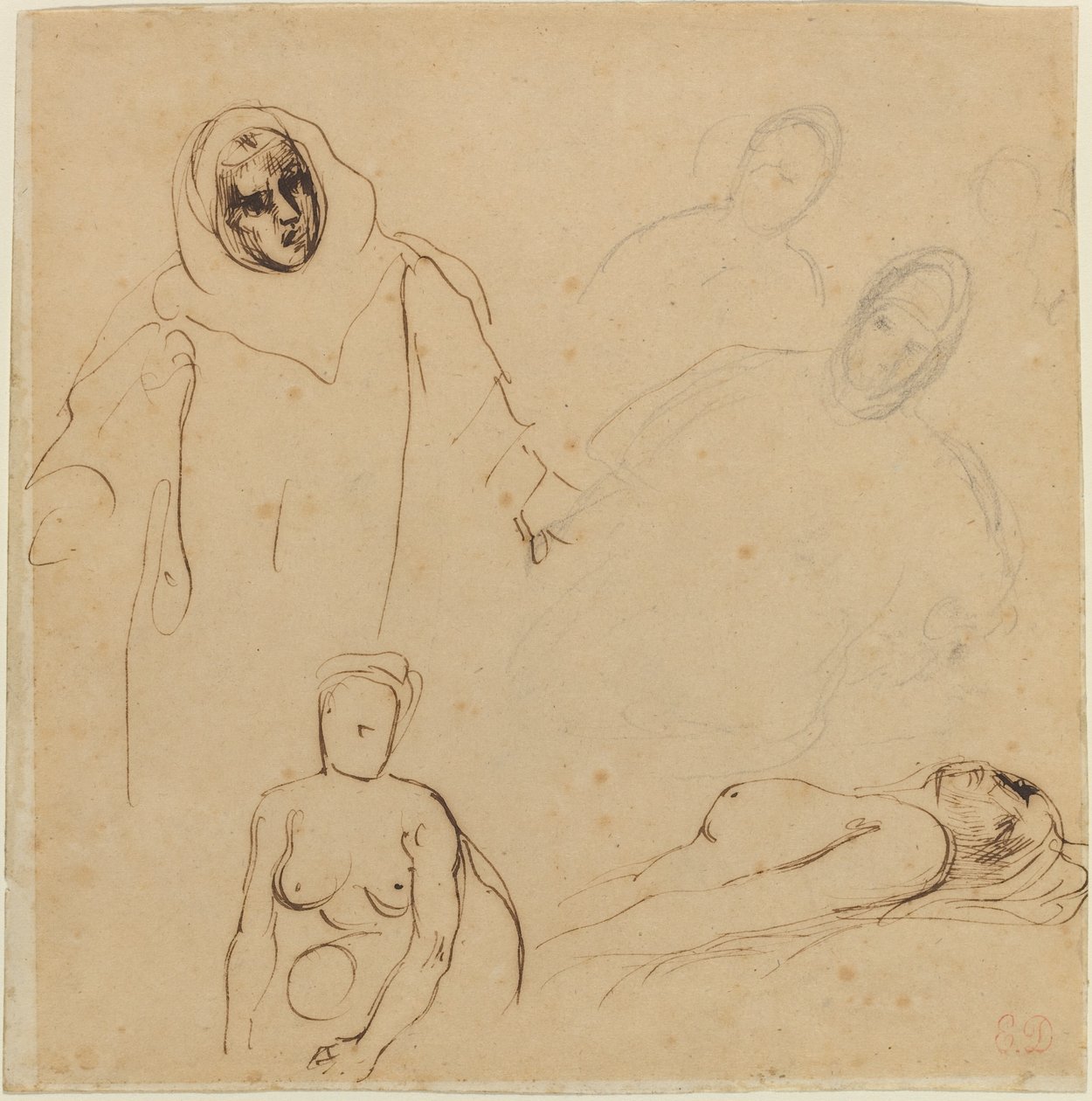 Studi per Cristoforo Colombo da Eugène Delacroix