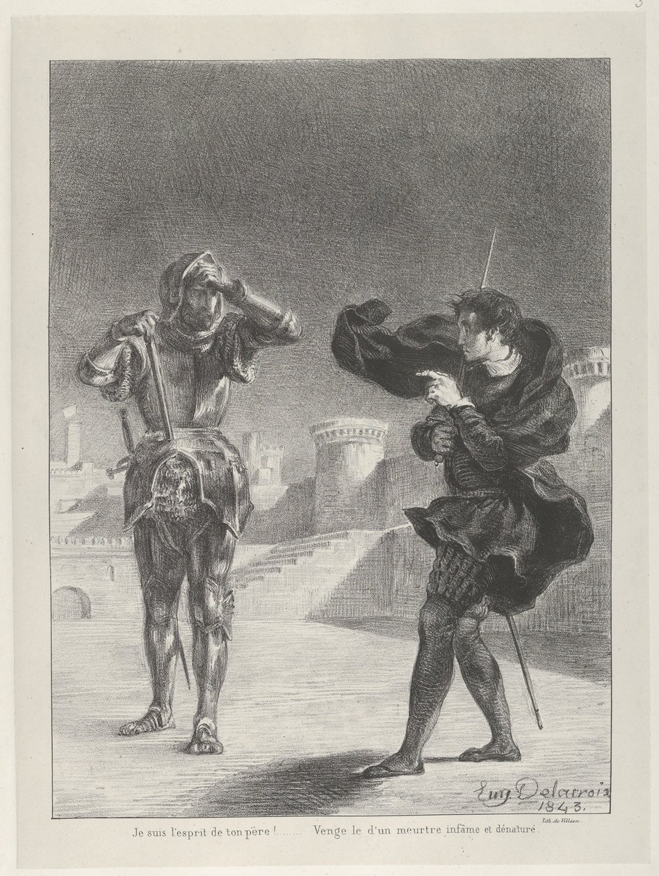 Il Fantasma sulla Terrazza da Eugène Delacroix