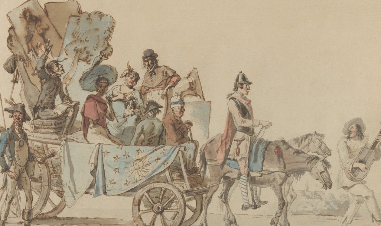 Compagnia teatrale in viaggio da Eugène Delacroix
