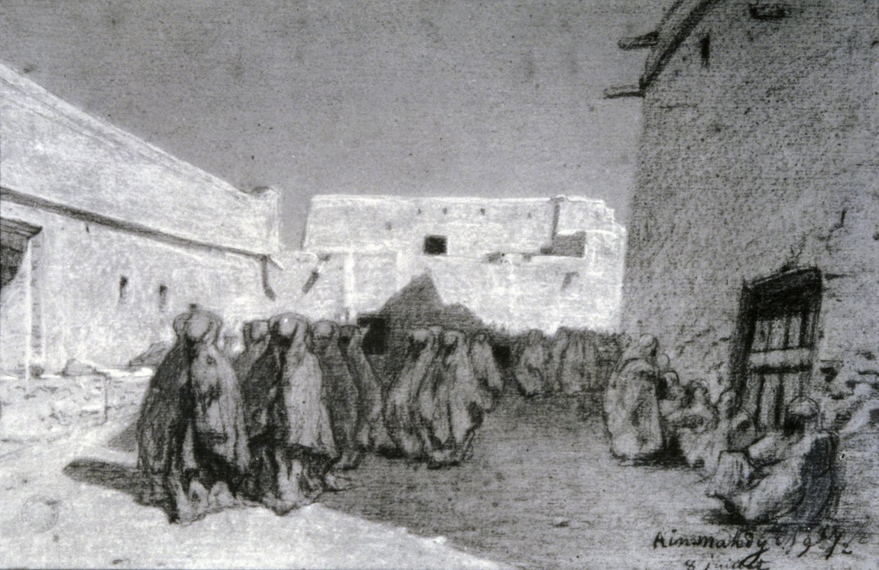 Processione in un villaggio nel Sahel da Eugène Fromentin