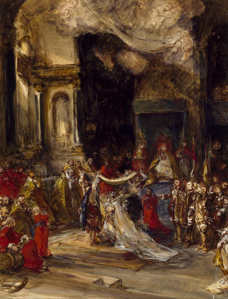 Una scena di matrimonio reale da Eugene Isabey