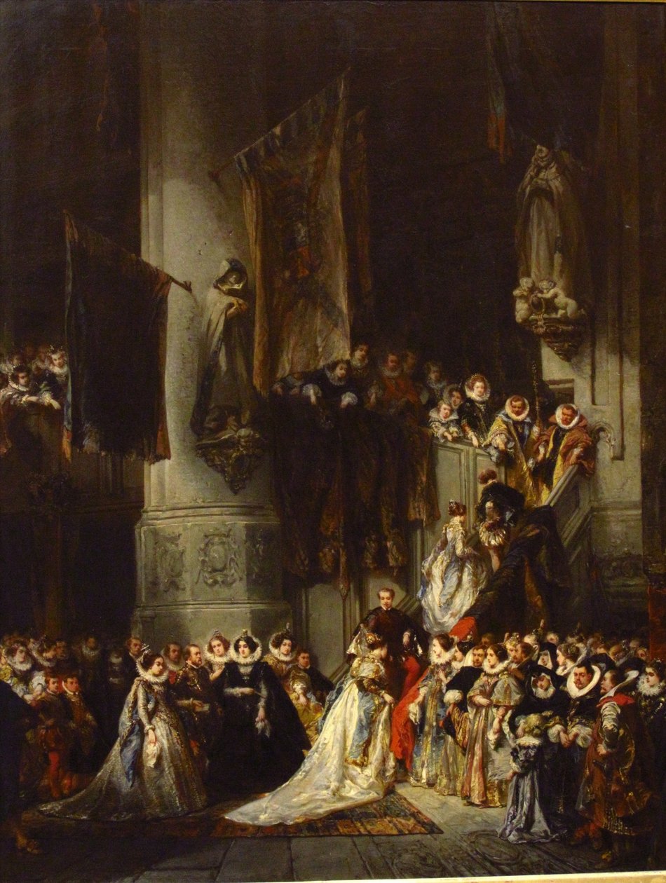 Una cerimonia nella chiesa di Delft da Eugene Isabey
