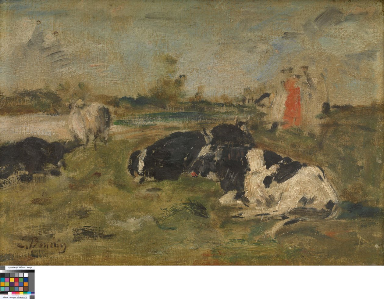 Mucche in un prato da Eugene Louis Boudin