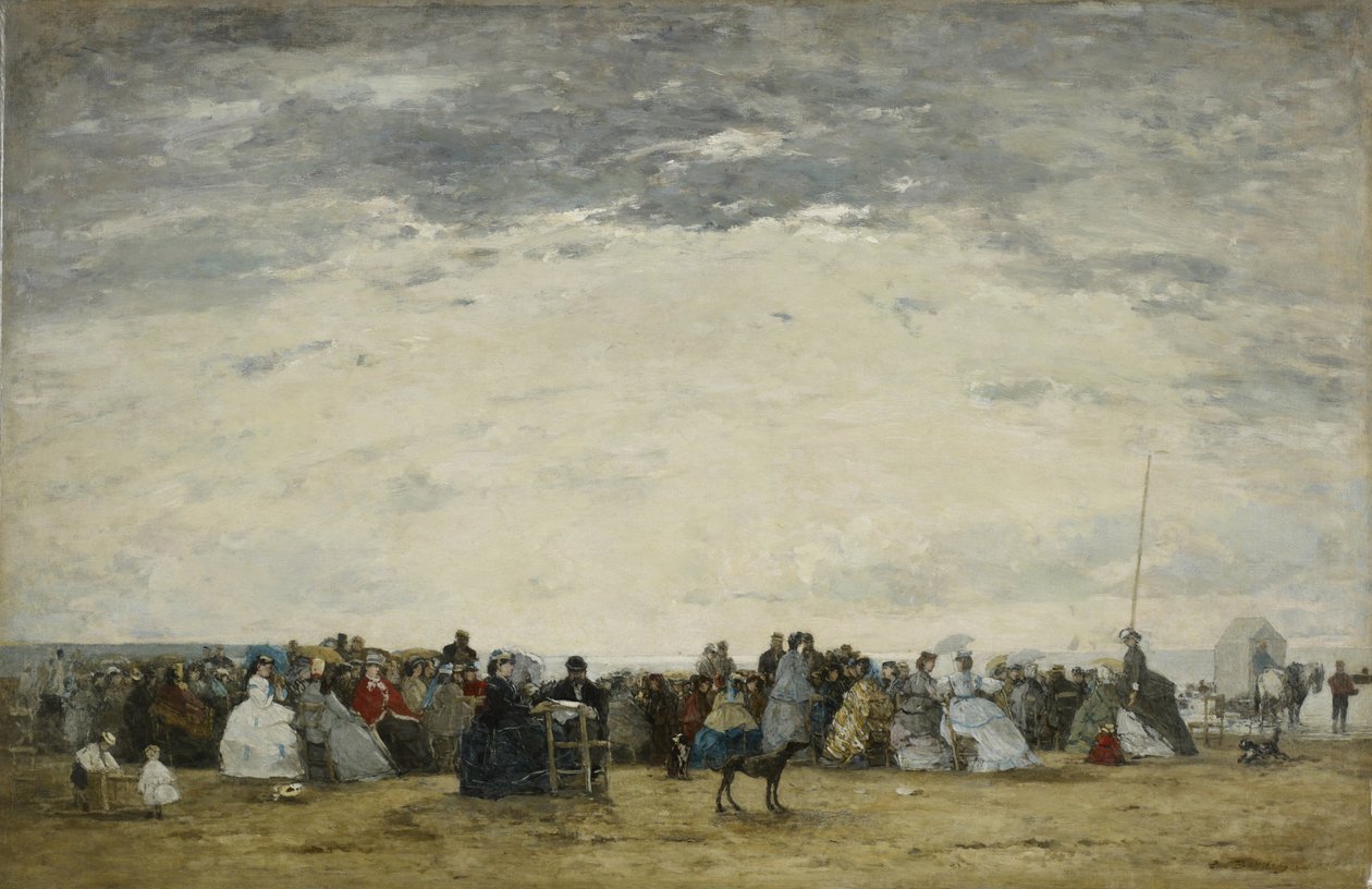 Vacanzieri sulla spiaggia di Trouville da Eugene Louis Boudin