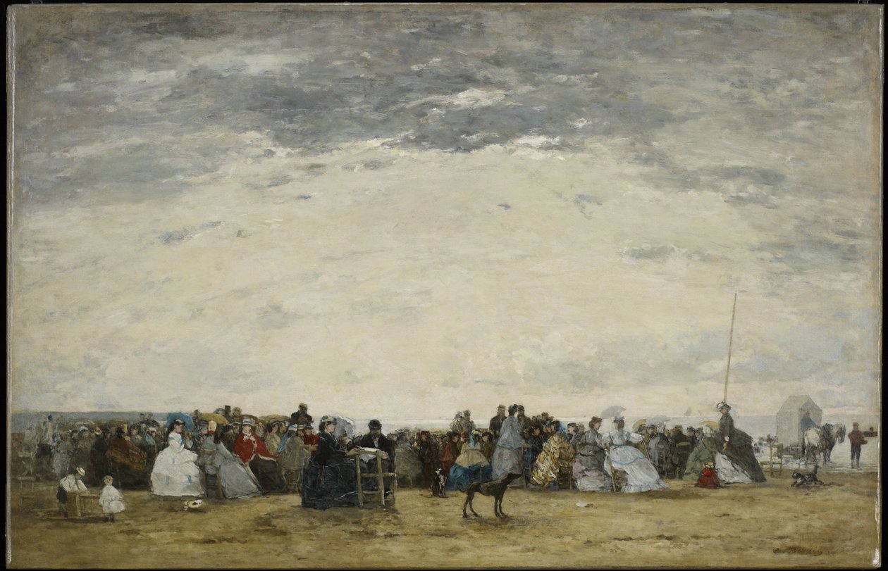 Vacanzieri sulla spiaggia di Trouville da Eugene Louis Boudin