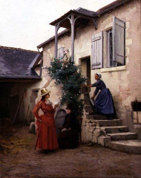 Due Donne in un Cortile da Euphemie Muraton