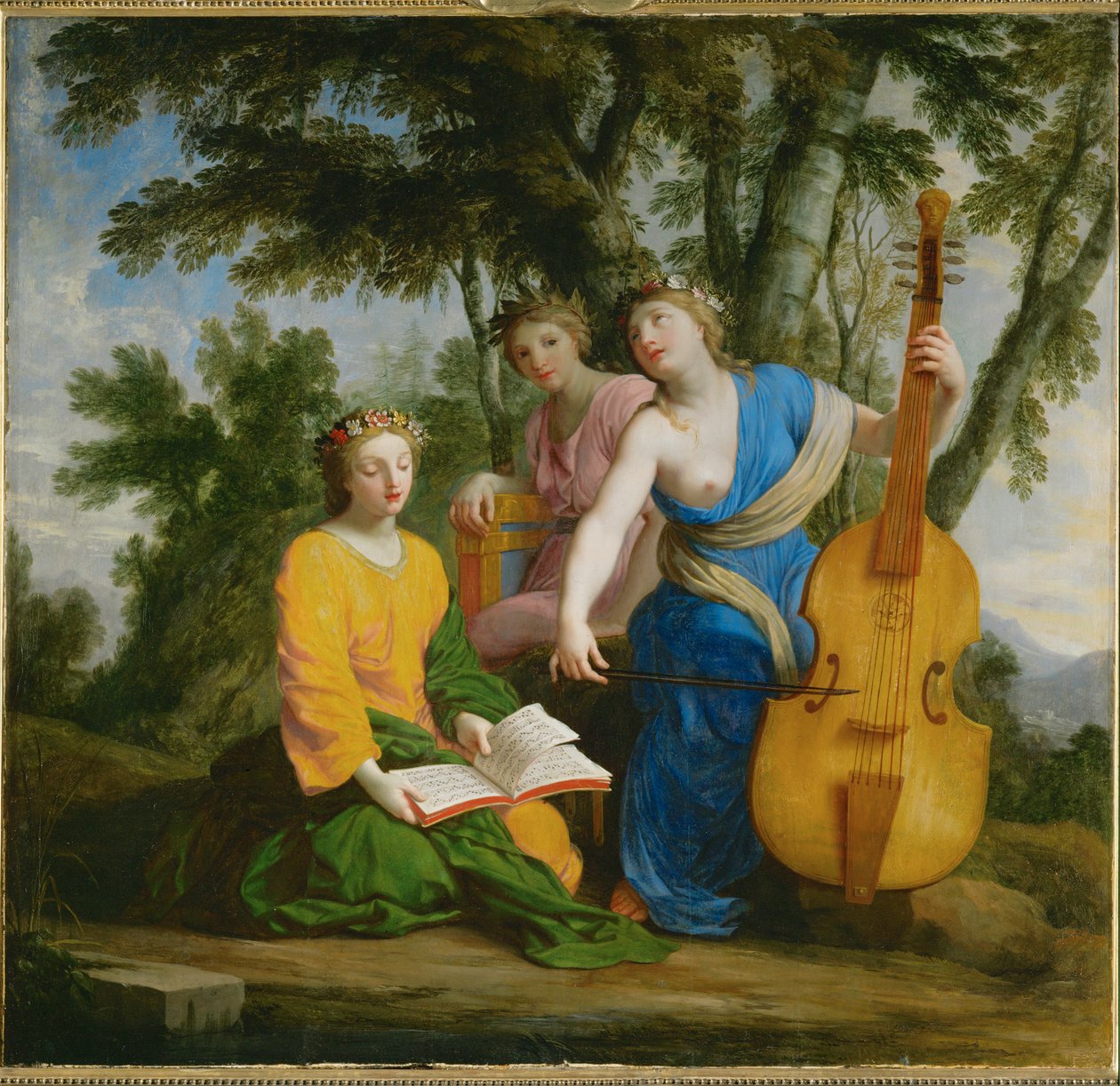 Melpomene, Erato e Polimnia ... da Eustache (studio of) Le Sueur