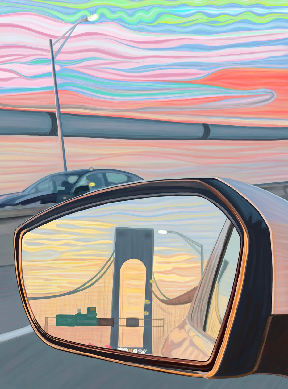 Attraversamento del ponte di Verrazano (arte digitale) da Evan Sklar