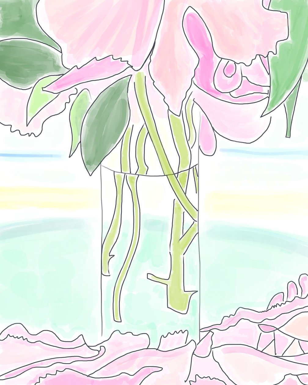 Peonia in vaso, Brooklyn (arte digitale) da Evan Sklar