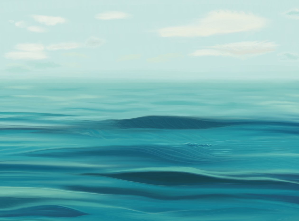 Mare, cielo e foschia. (arte digitale) da Evan Sklar