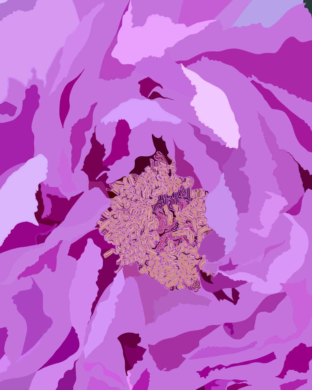 Peonia arborea, 2020-24 circa (arte digitale) da Evan Sklar
