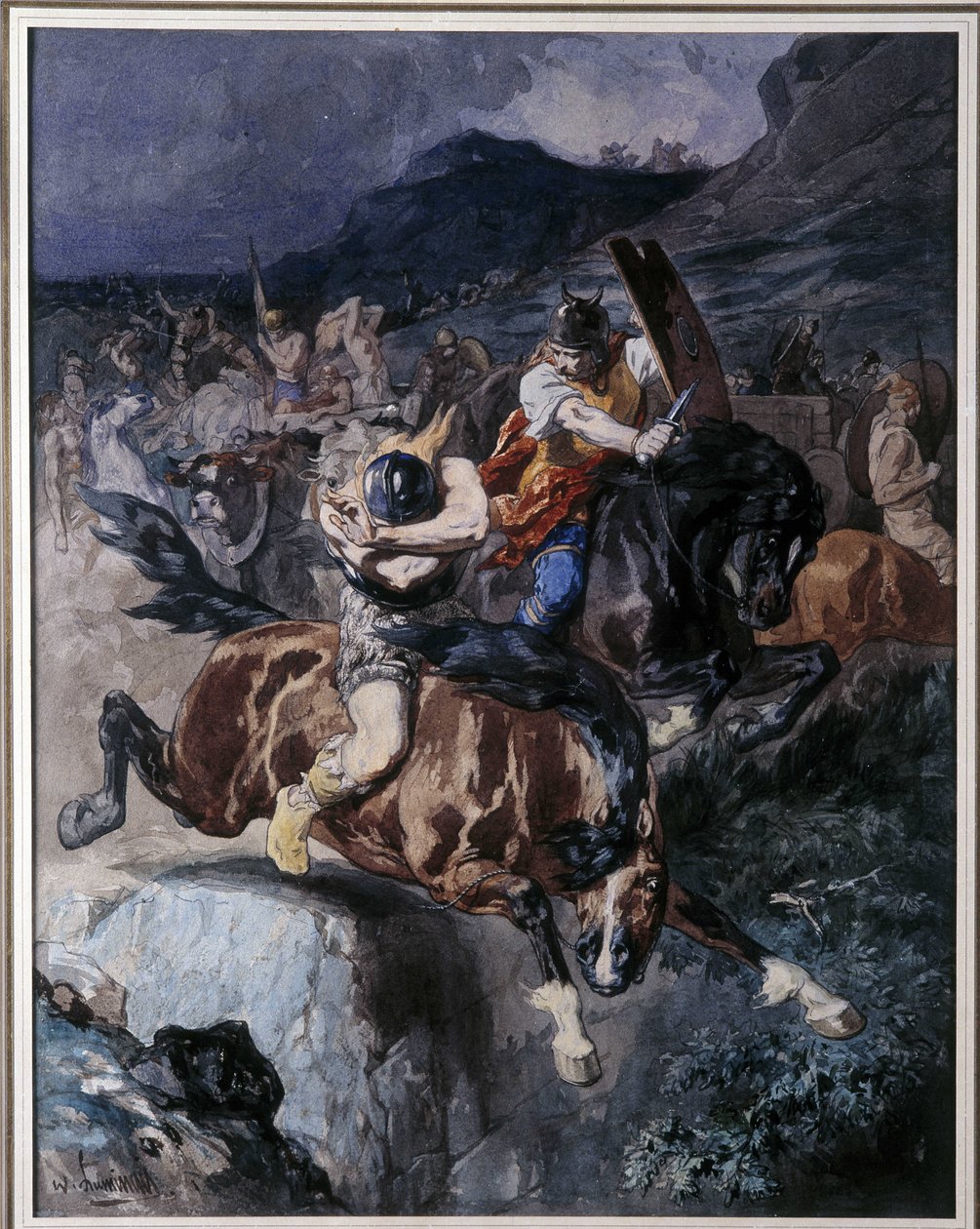 Combattimento di Cavalieri Franchi da Evariste Vital Luminais