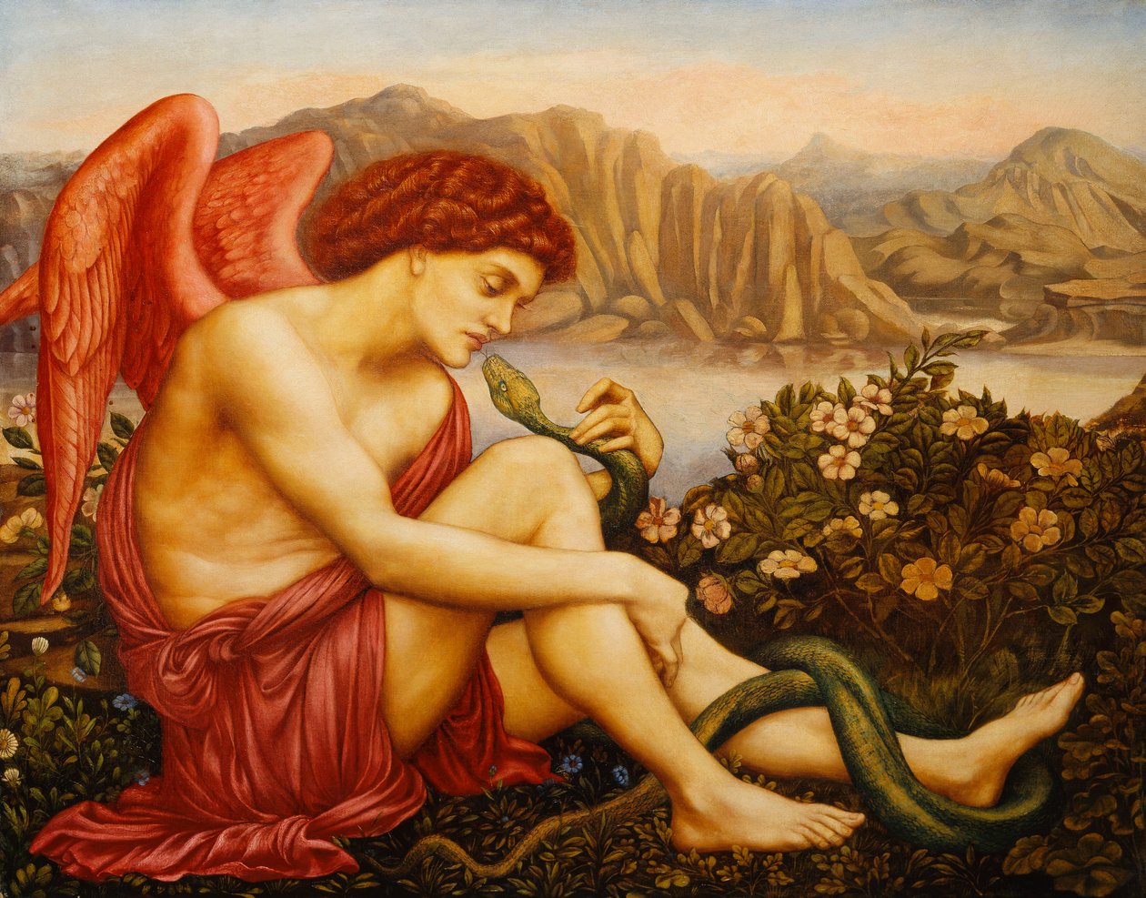 Angelo con serpente da Evelyn De Morgan