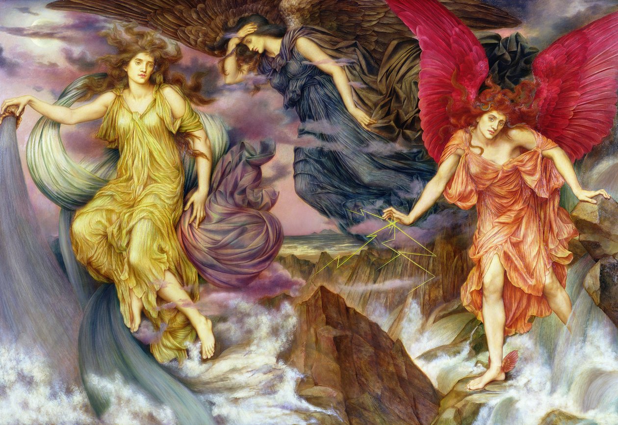 Gli spiriti della tempesta, 1900 da Evelyn De Morgan