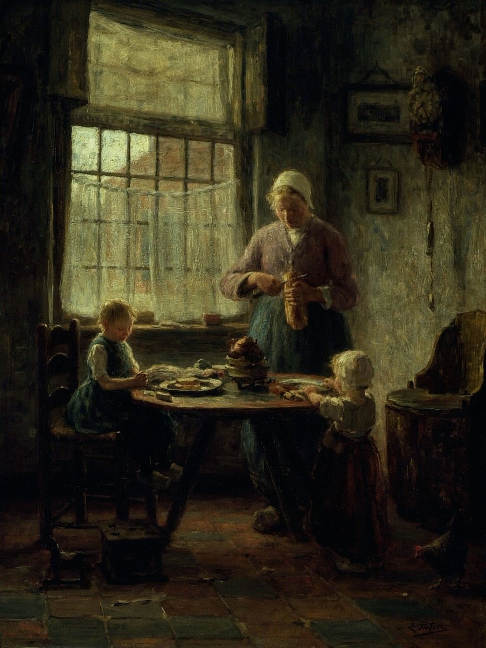 Un Pasto in Famiglia, c.1890 da Evert Pieters