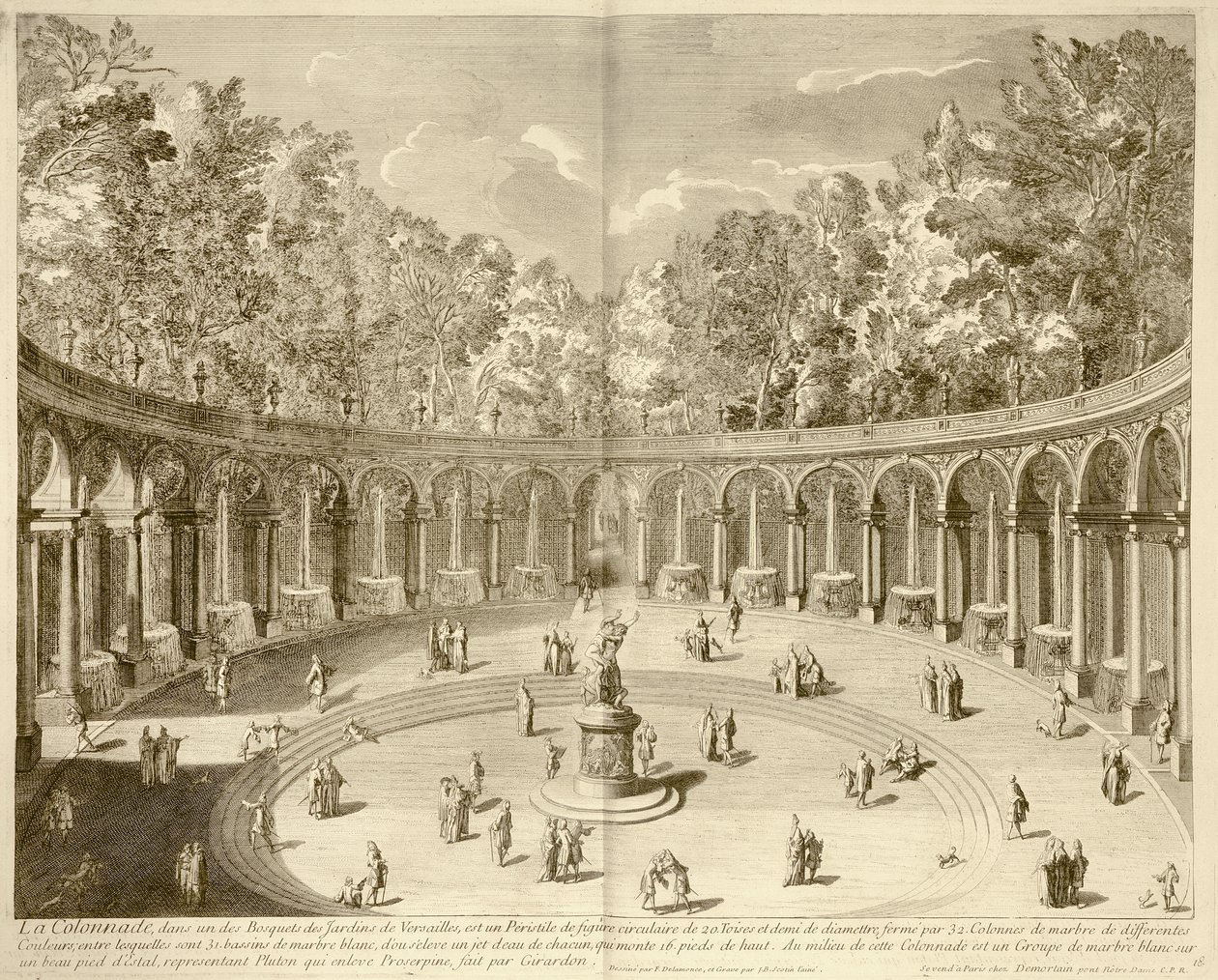 La Colonnade, Versailles, c.1715 da F. (after) Delamonce