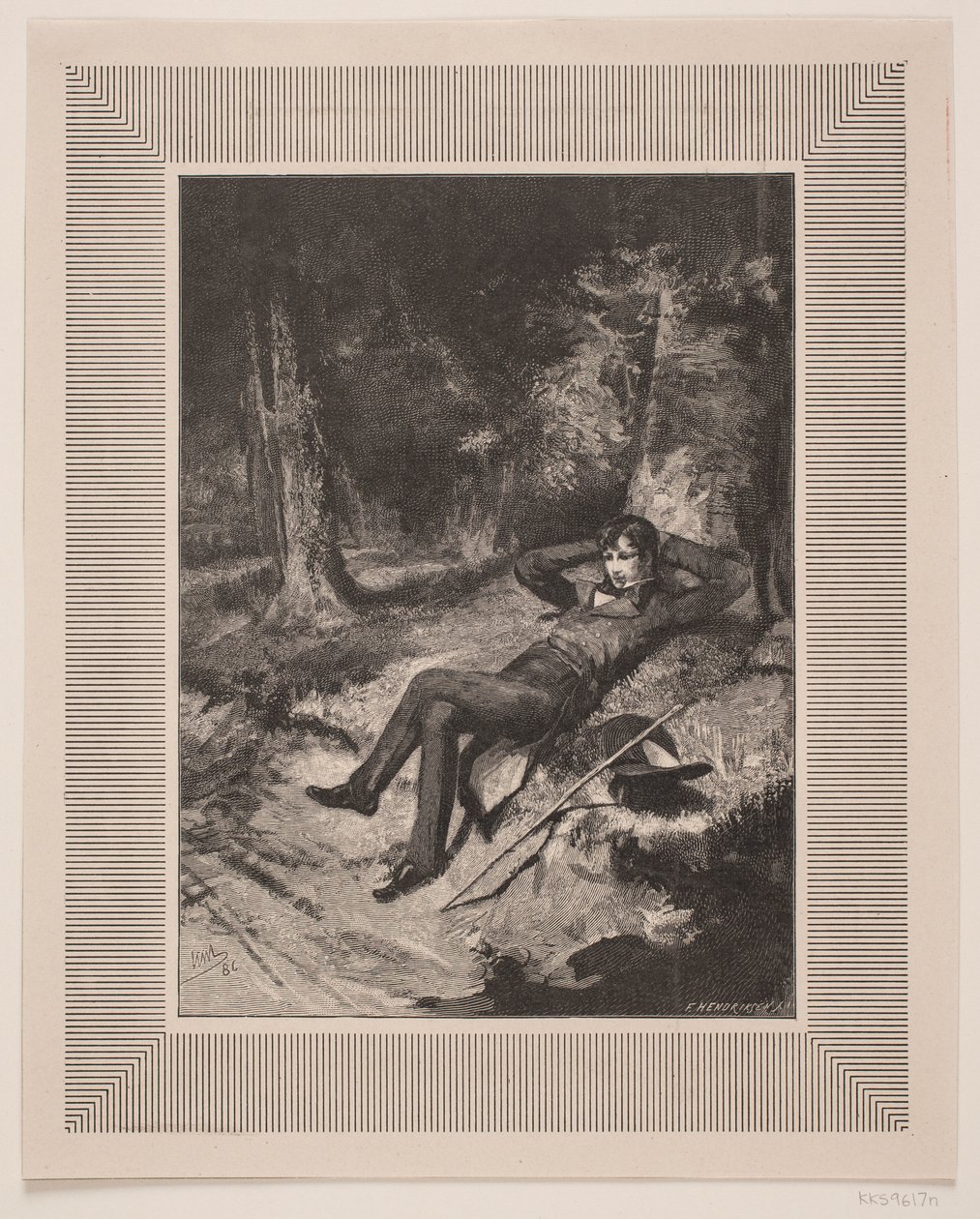 Illustrazione per C. Hauch, "Den Elskede" da F. Hendriksen