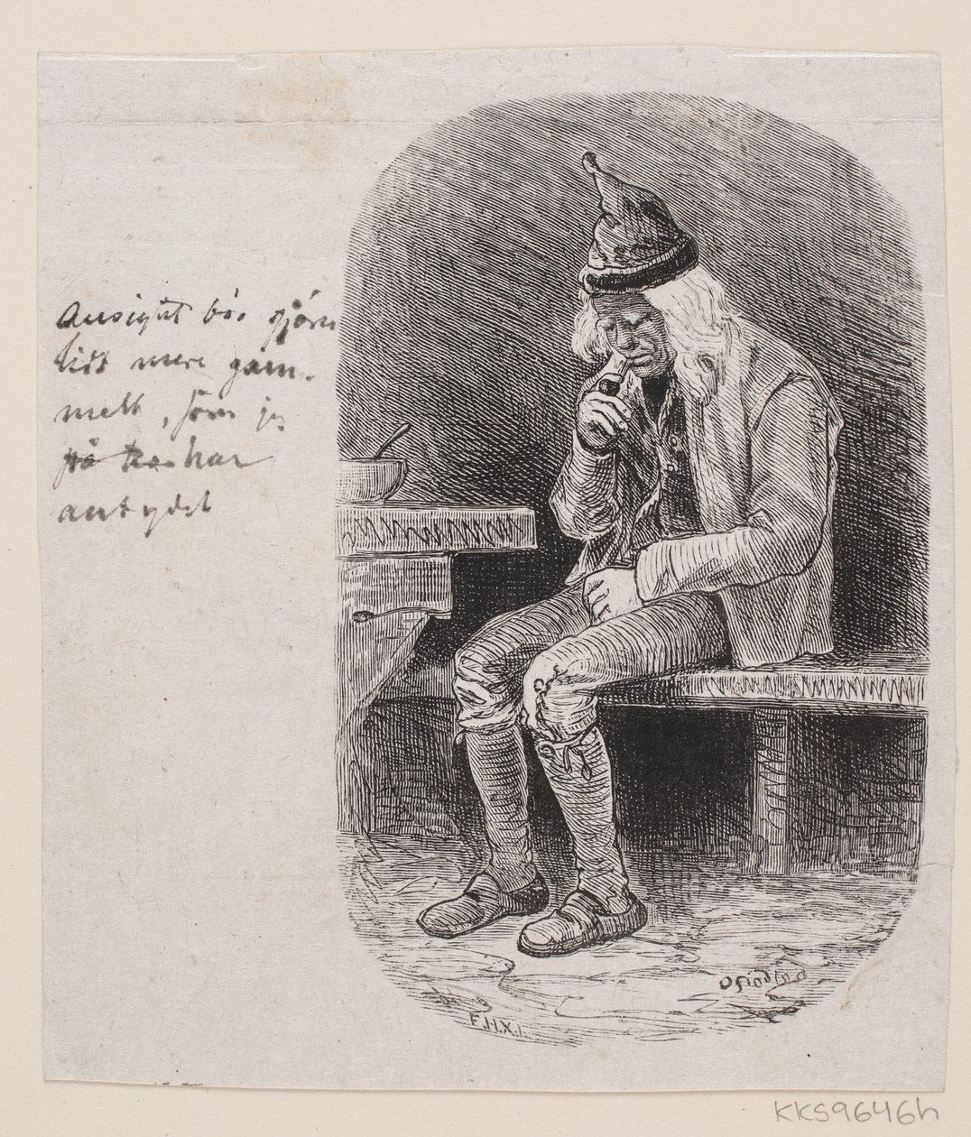 Illustrazione per "Il settimo padre in casa" da F. Hendriksen
