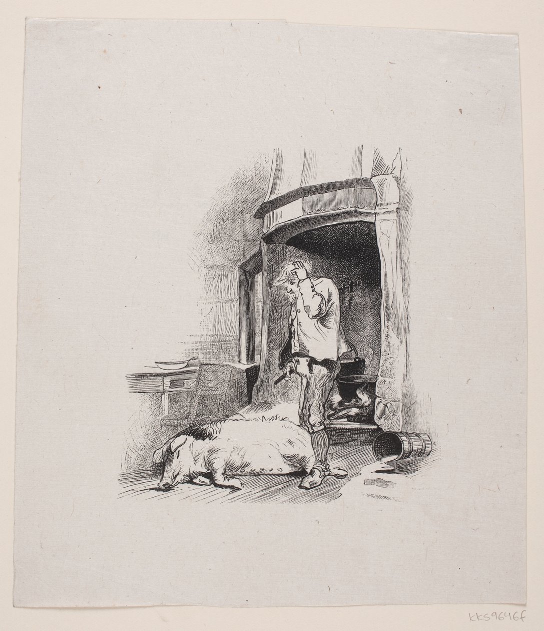 Illustrazione per "Manden som skulle stelle hjemme" da F. Hendriksen