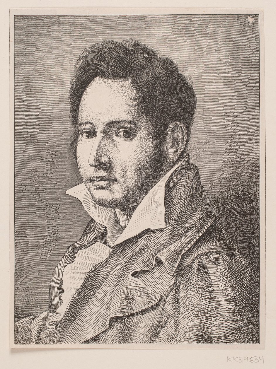 Ritratto di Oehlenschläger da F. Hendriksen