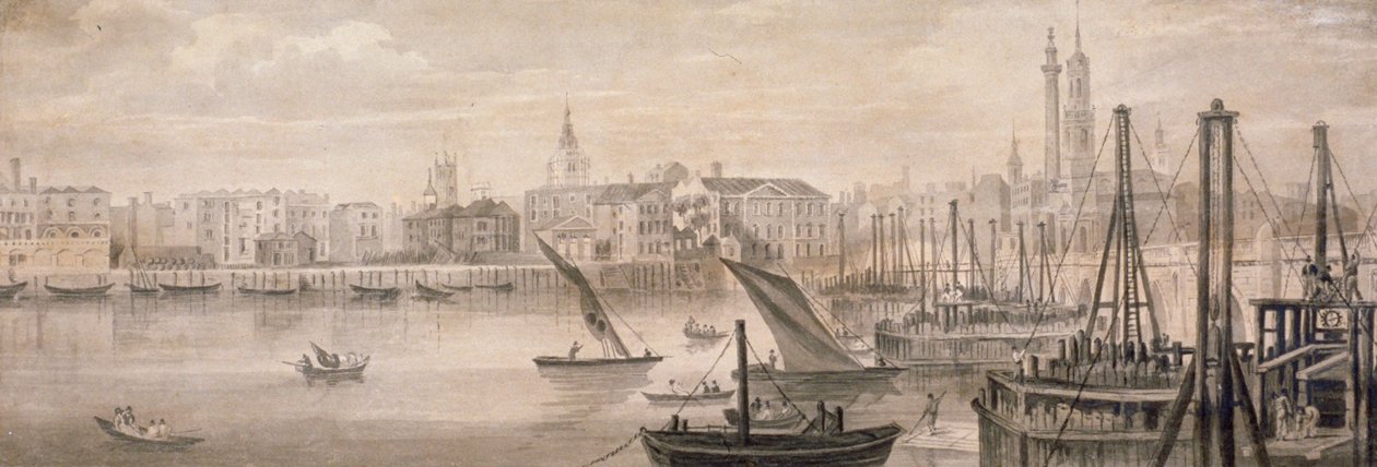 Vecchio ponte di Londra, 1826 da F Jackson