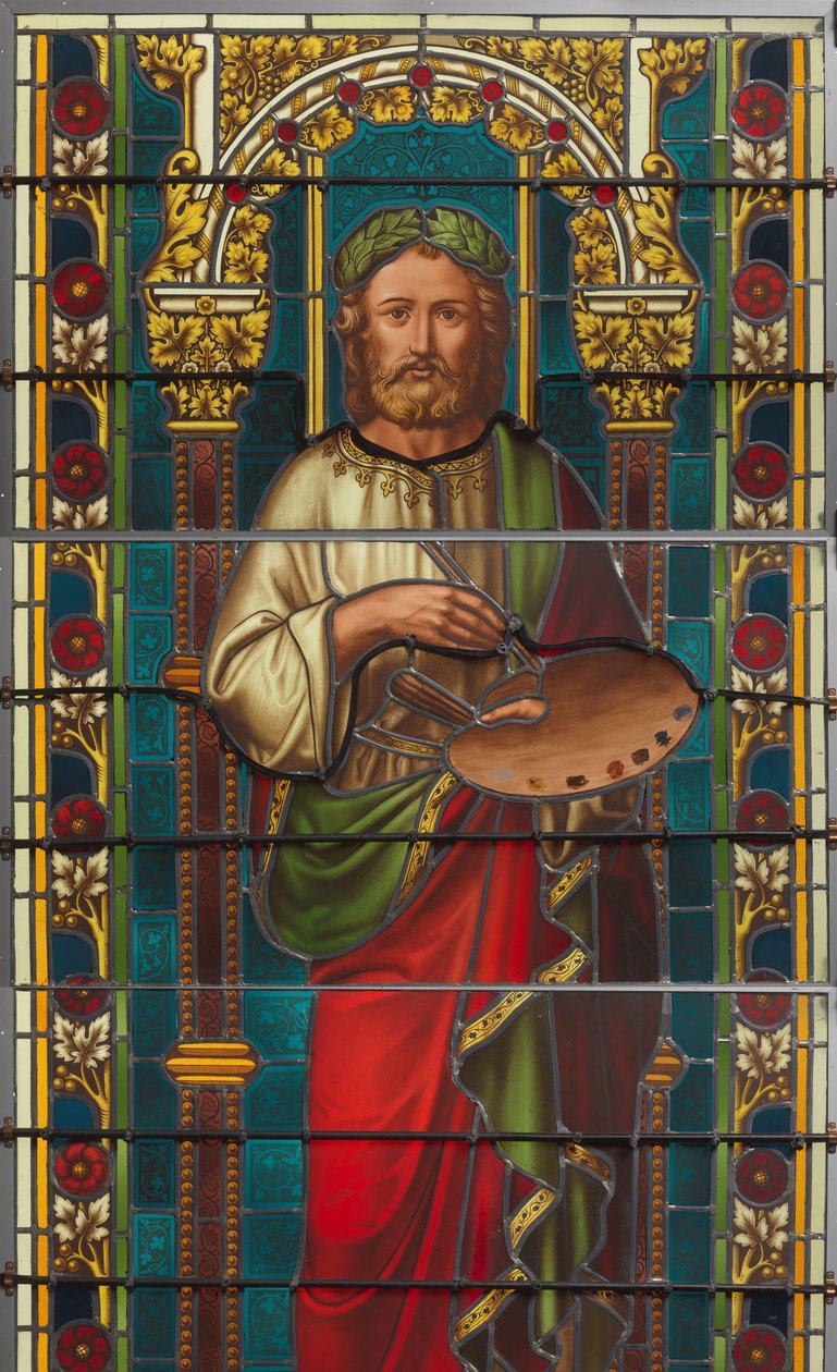 Finestra con rappresentazione di Apelle da F. Nicolas