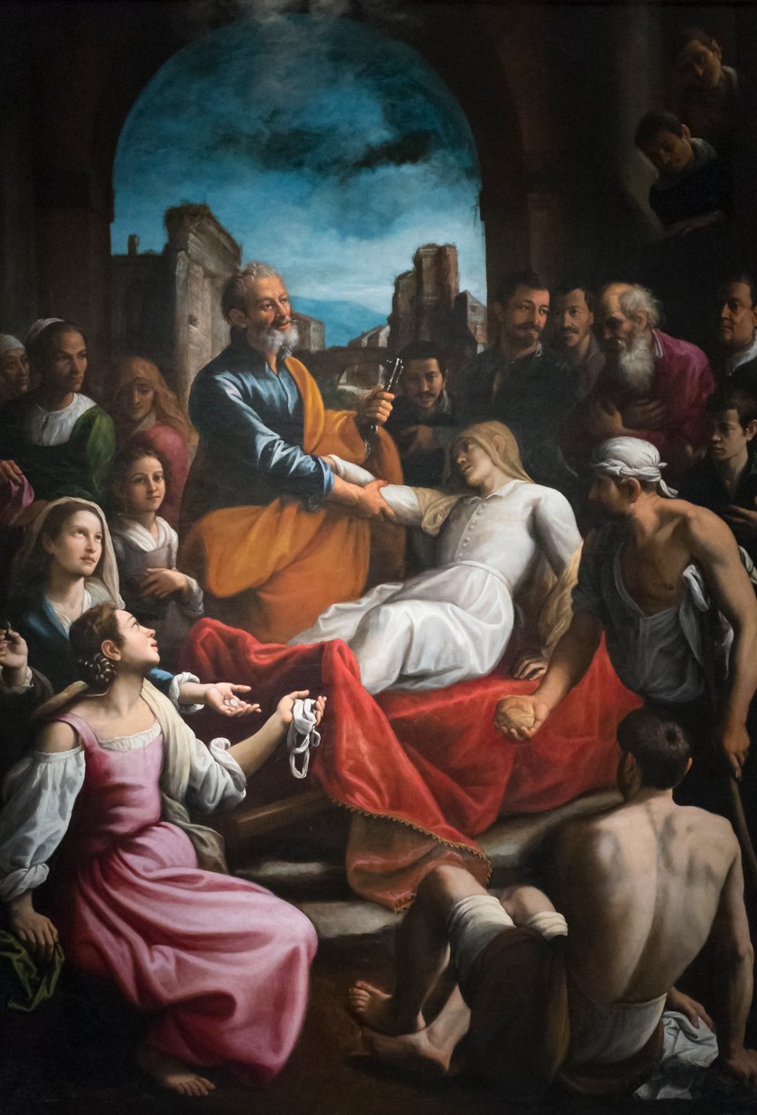 San Pietro resuscita Tabita da Fabrizio Santafede