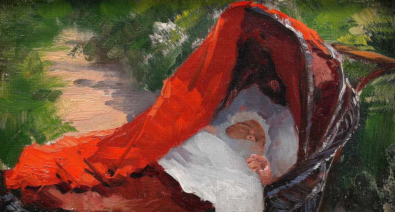 Sov sa sott - bambino nella carrozzina da Fanny Brate