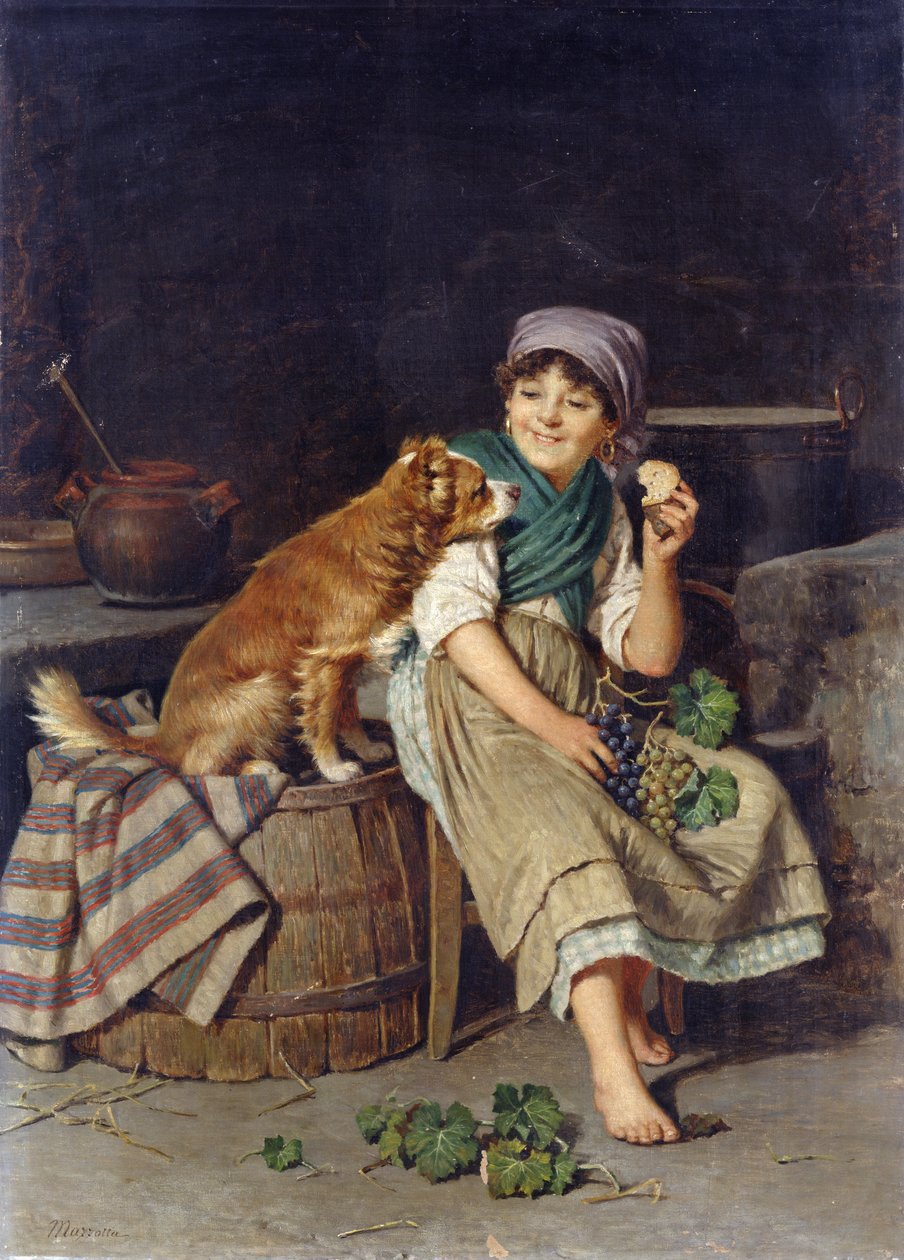 Ragazza con cane da Federico Mazzotta