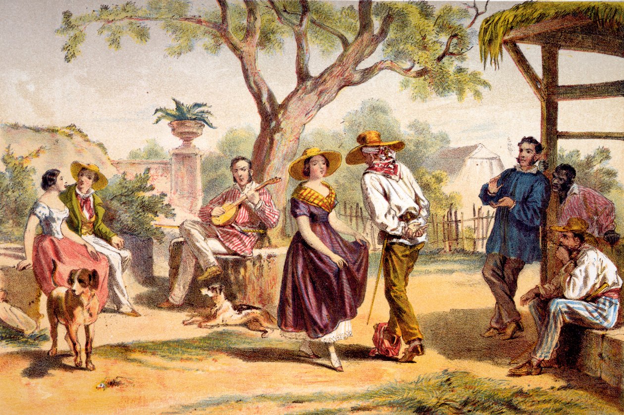 Il Zapateado - Danza Nazionale, 1840 da Federico Mialhe