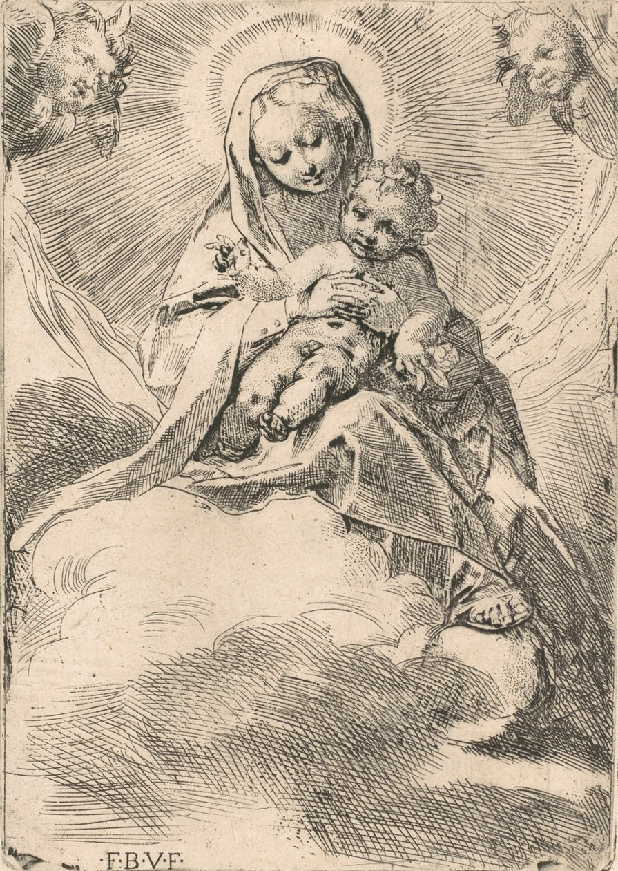 La Vergine seduta su una nuvola da Federico Barocci